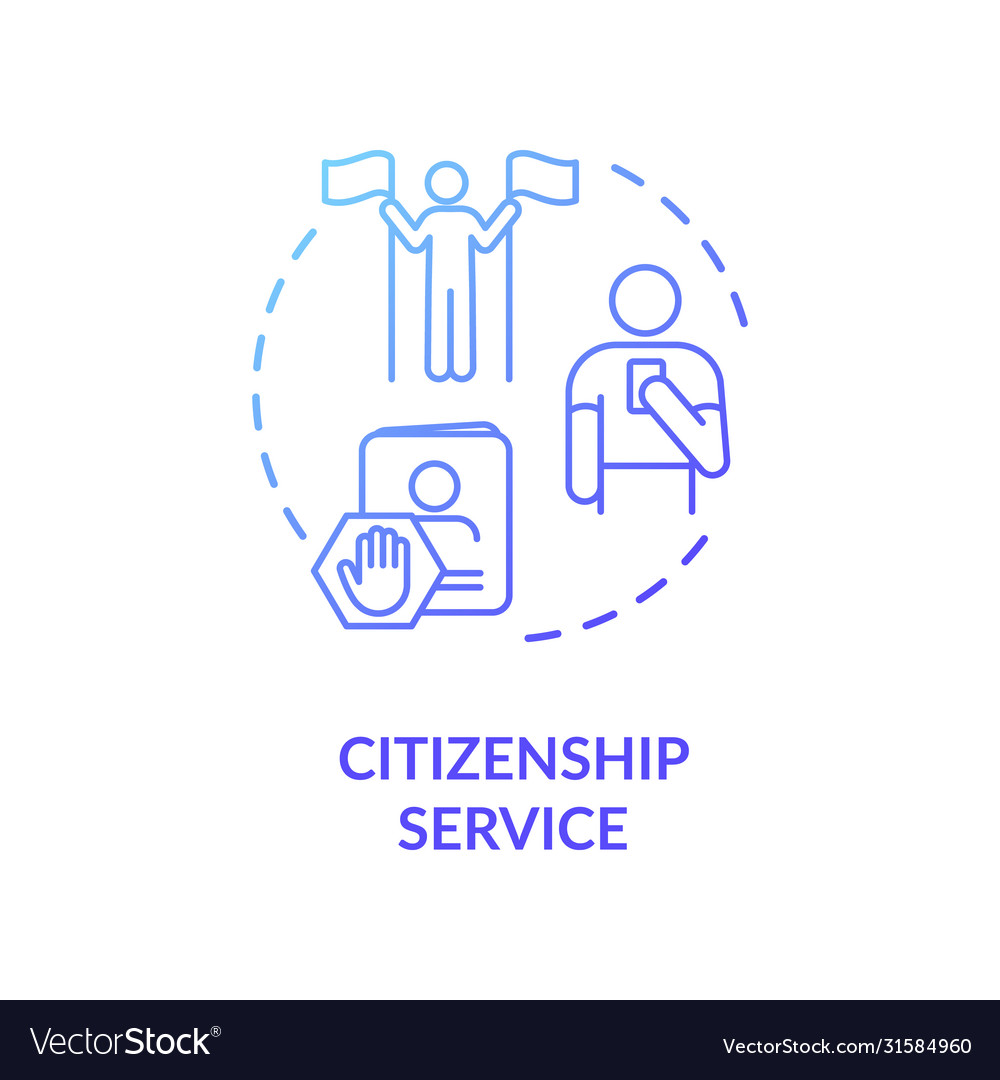 Citizenship service concept icon