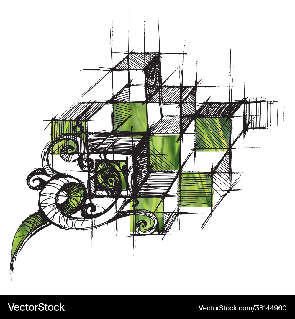 Cubes abstract background Royalty Free Vector Image