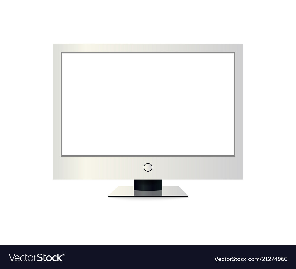 Frame of tv empty led monitor computer vector image Frame of tv empty led monitor computer