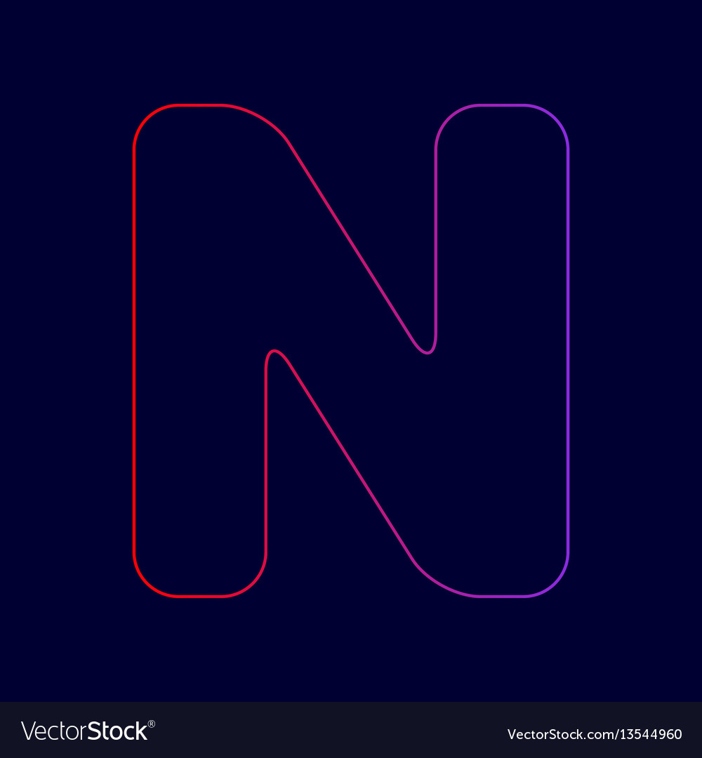 Letter n sign design template element
