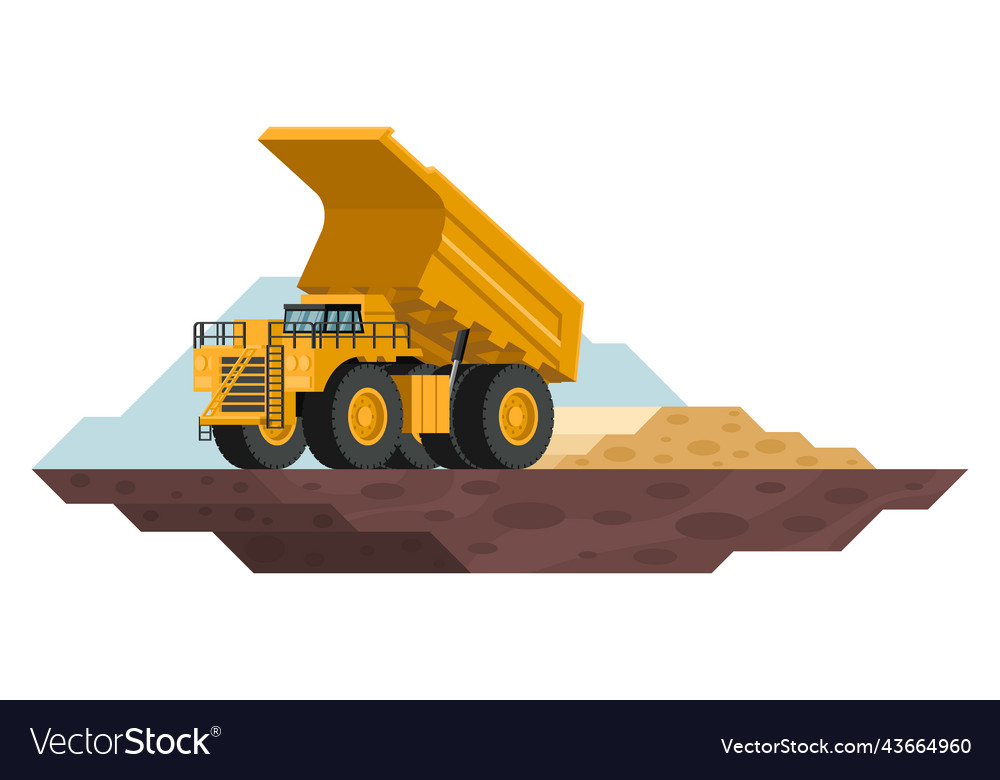 Mining truck unloading construction and