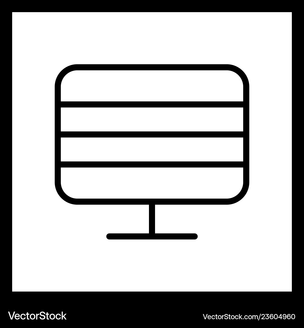 Monitor icon Royalty Free Vector Image - VectorStock
