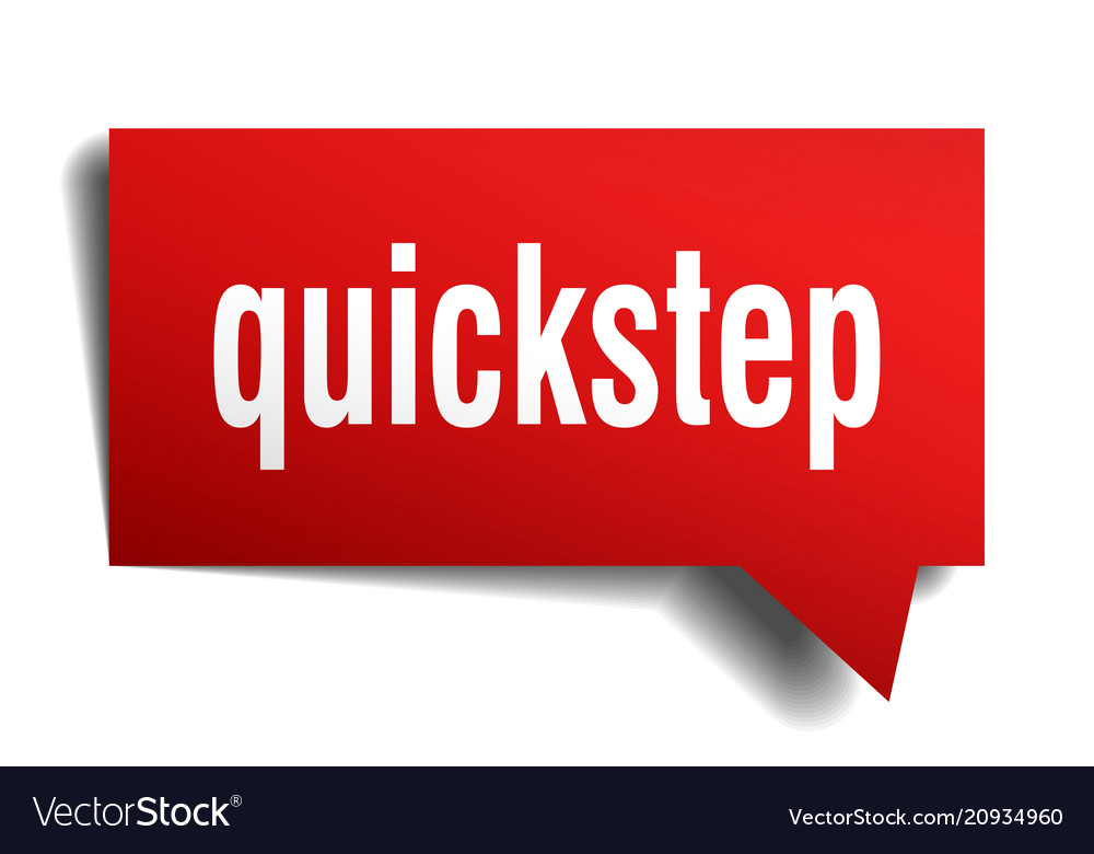 Quickstep red 3d speech bubble