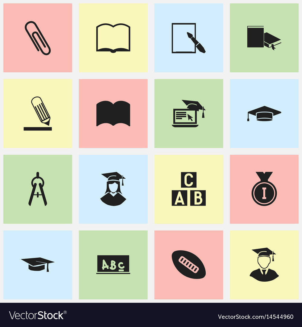 Set of 16 editable science icons includes symbols