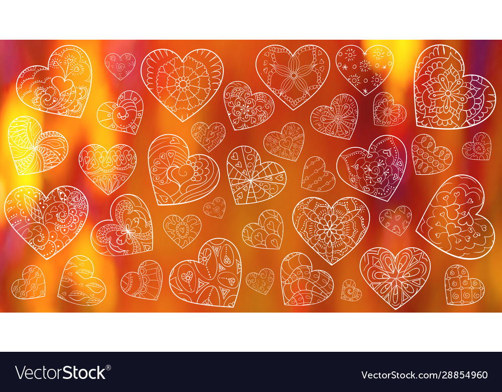 Valentines day background doodle Royalty Free Vector Image