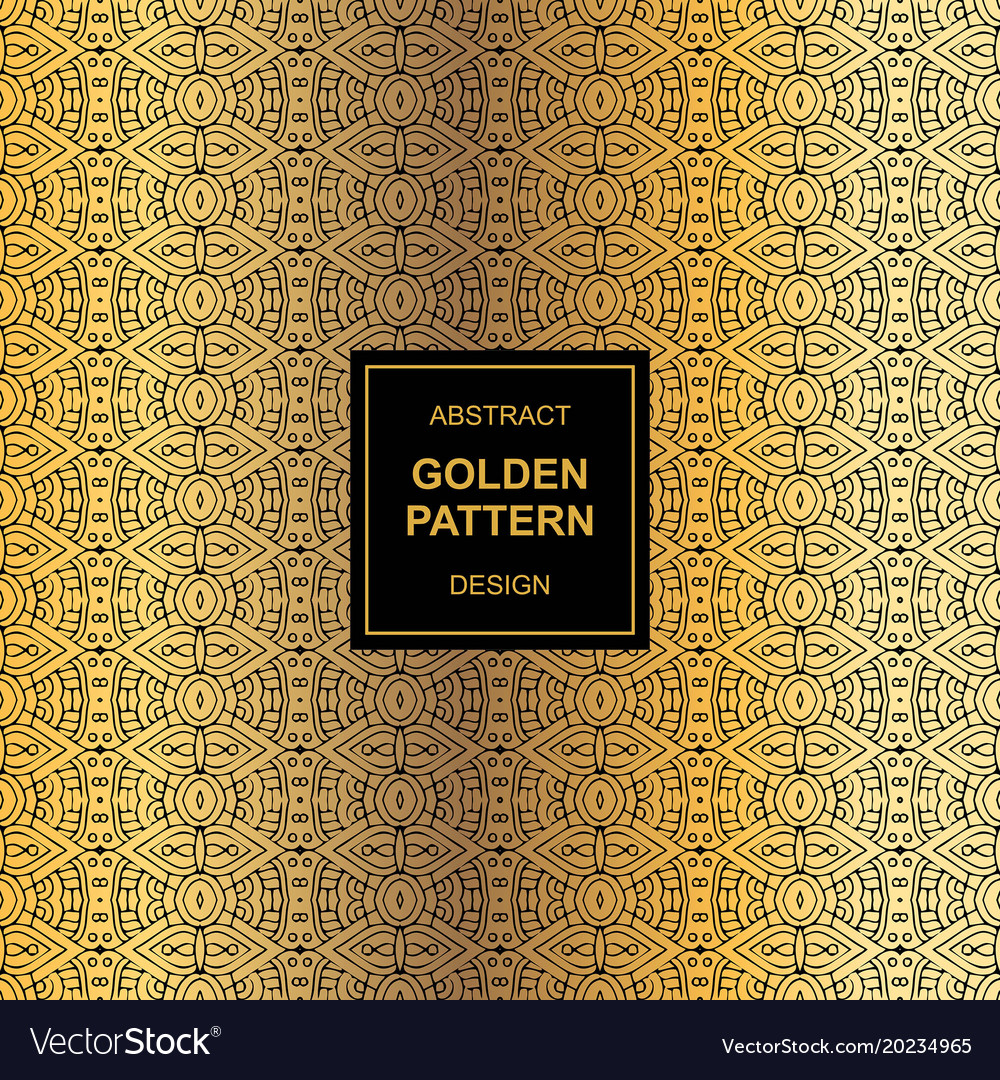 Abstract golden pattern maya design