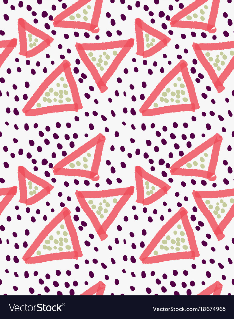 Abstract red triangle with dots