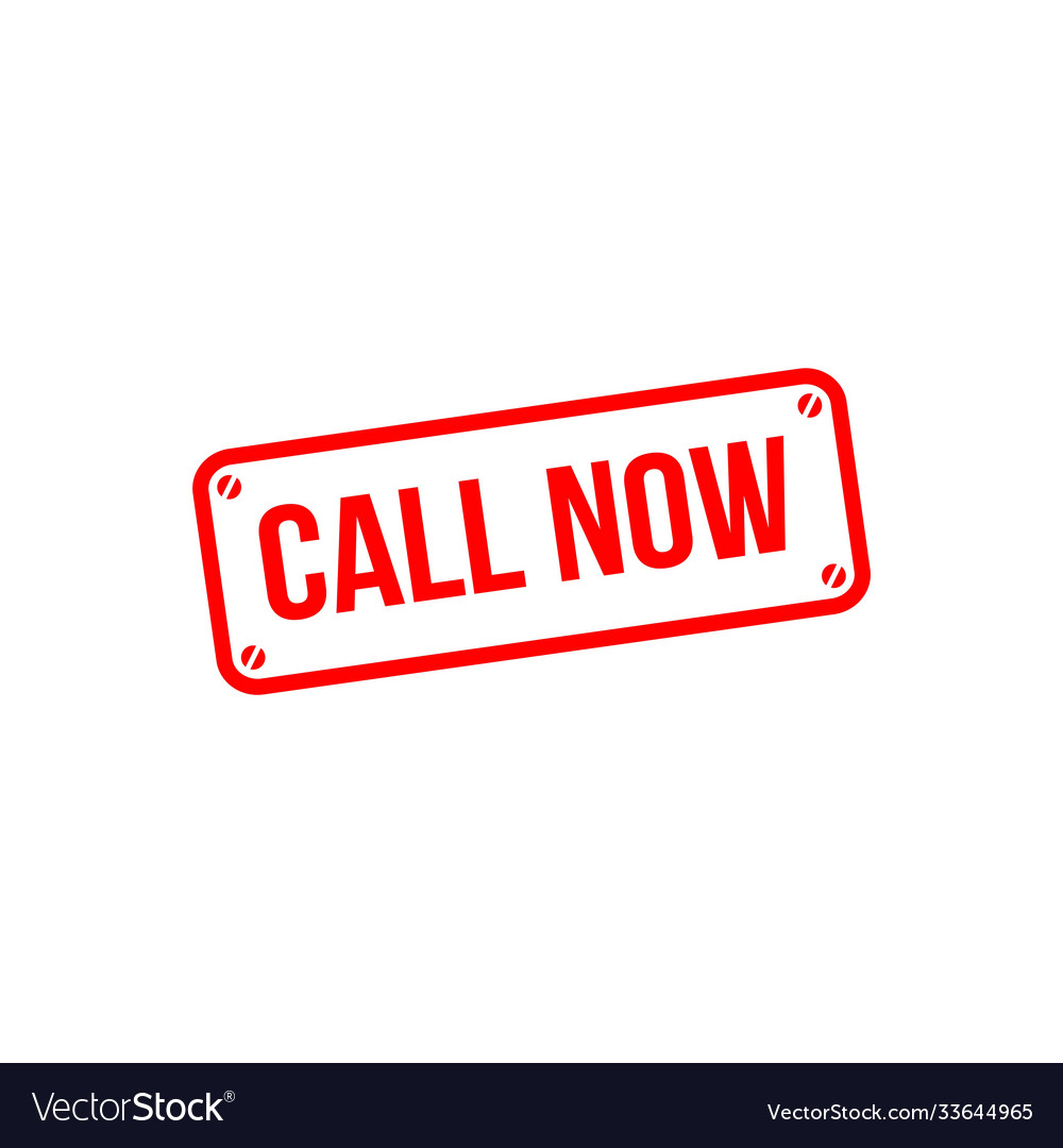 Call now label template design Royalty Free Vector Image