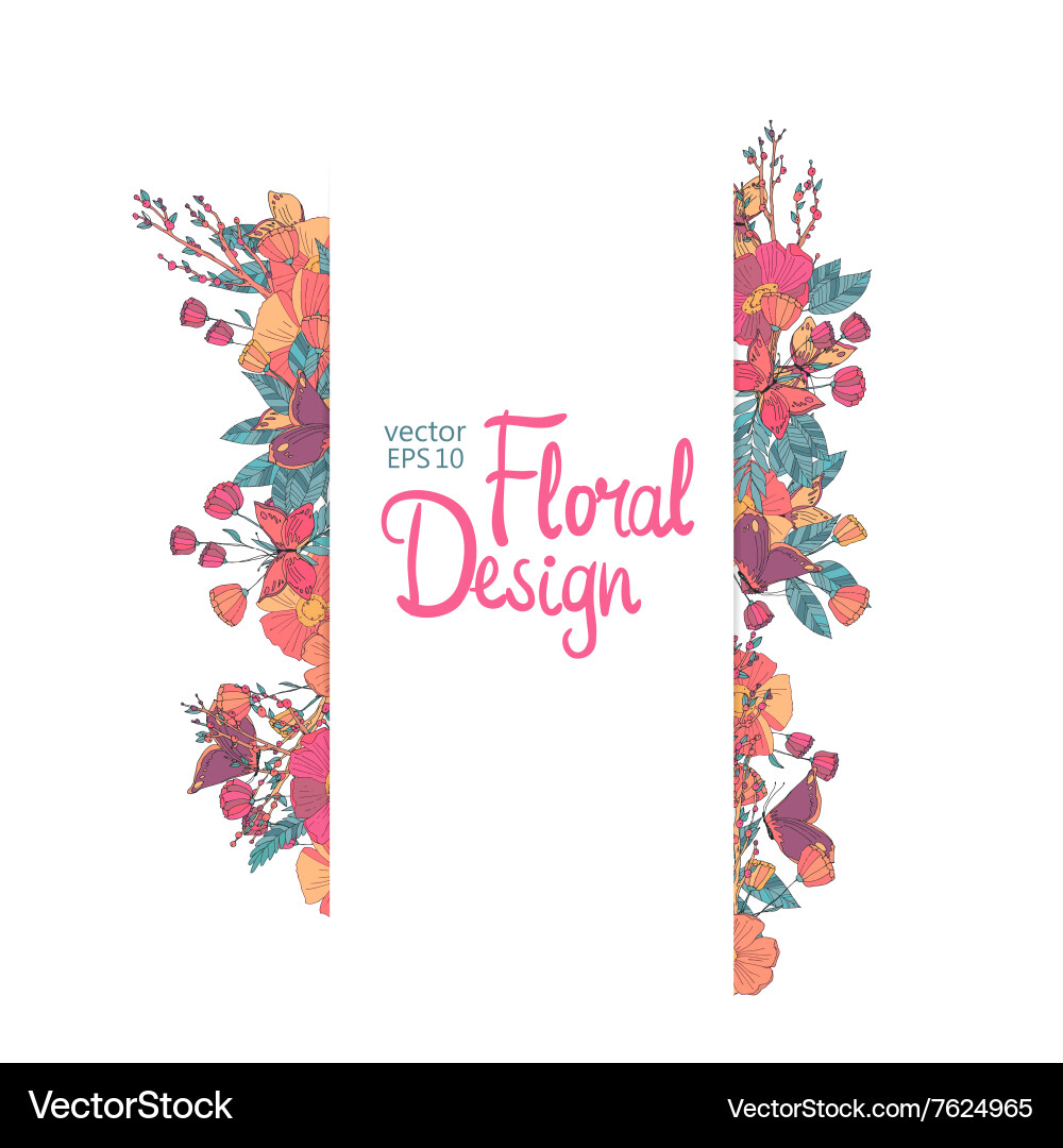 Floral border Royalty Free Vector Image - VectorStock