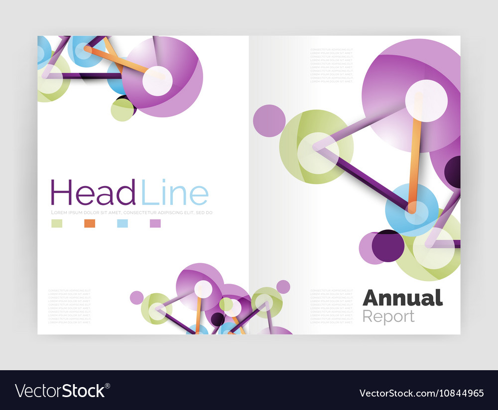 Lines and circles modern abstract business annual