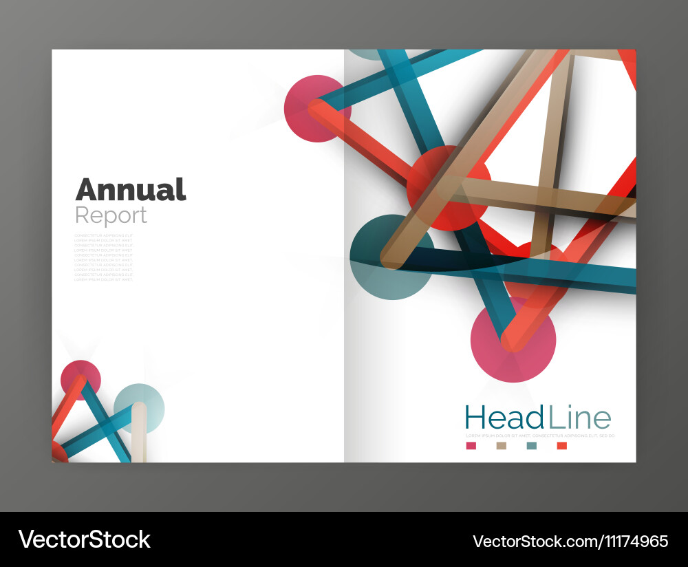 Molecule annual report Royalty Free Vector Image