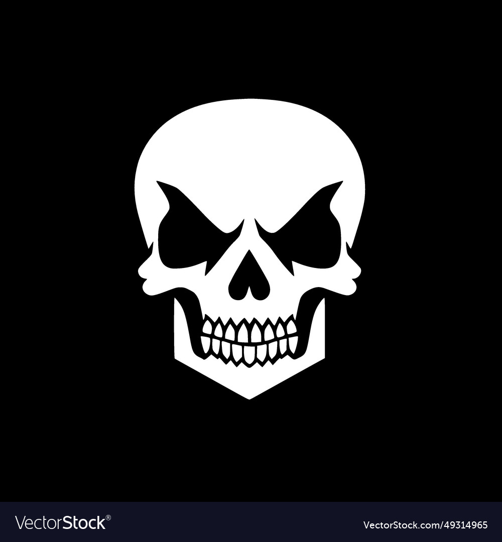 Skull - minimalist and simple silhouette Vector Image