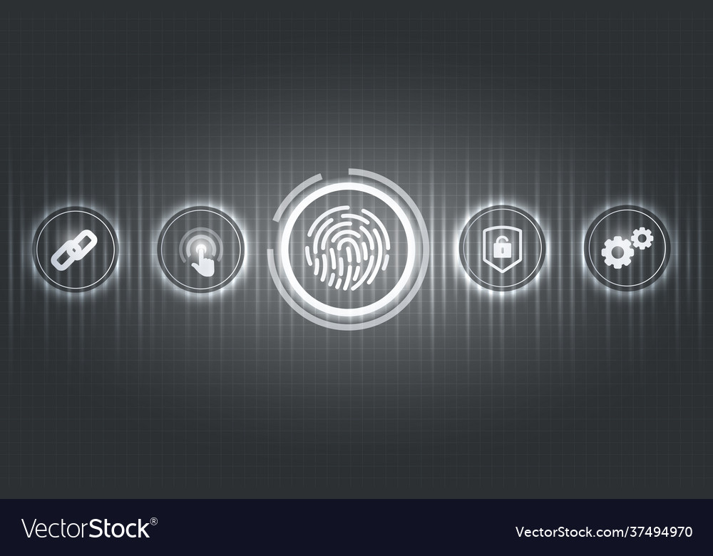 Biometric security concept Royalty Free Vector Image