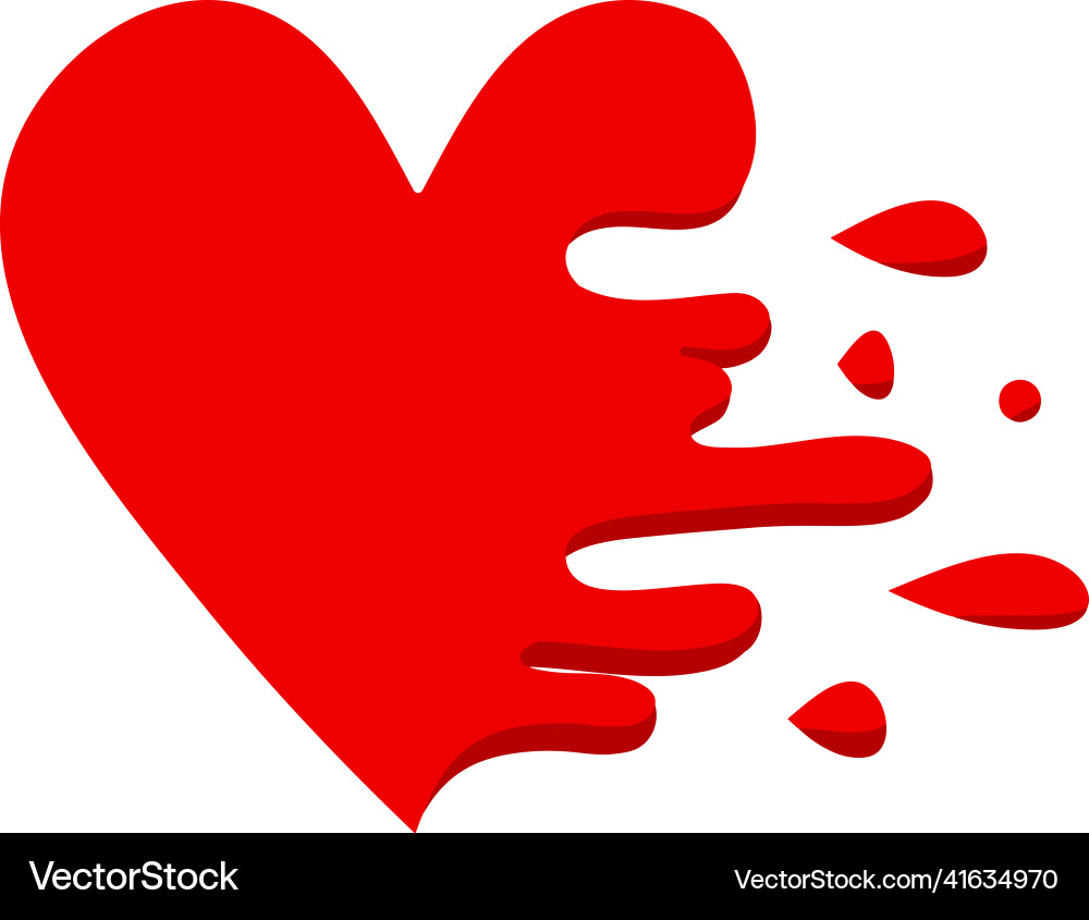 Broken heart Royalty Free Vector Image - VectorStock