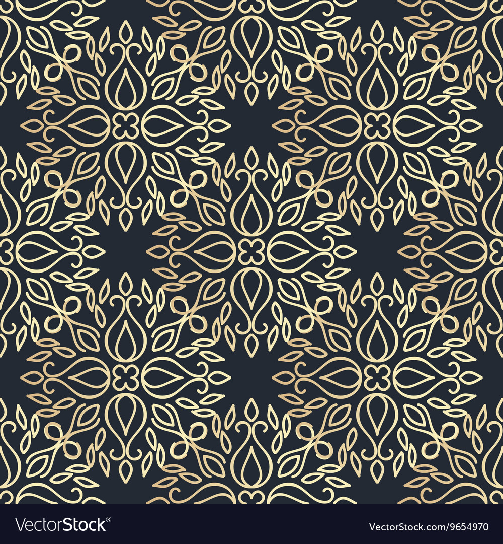 Golden seamless pattern Royalty Free Vector Image