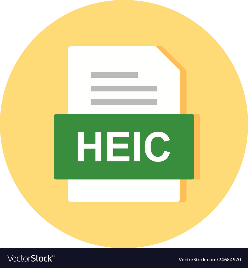 Heic file document icon