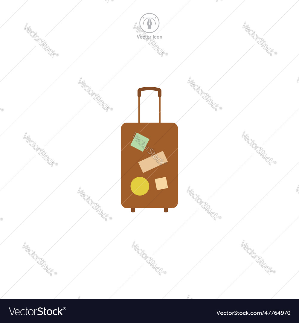 Luggage icon symbol isolated on white background