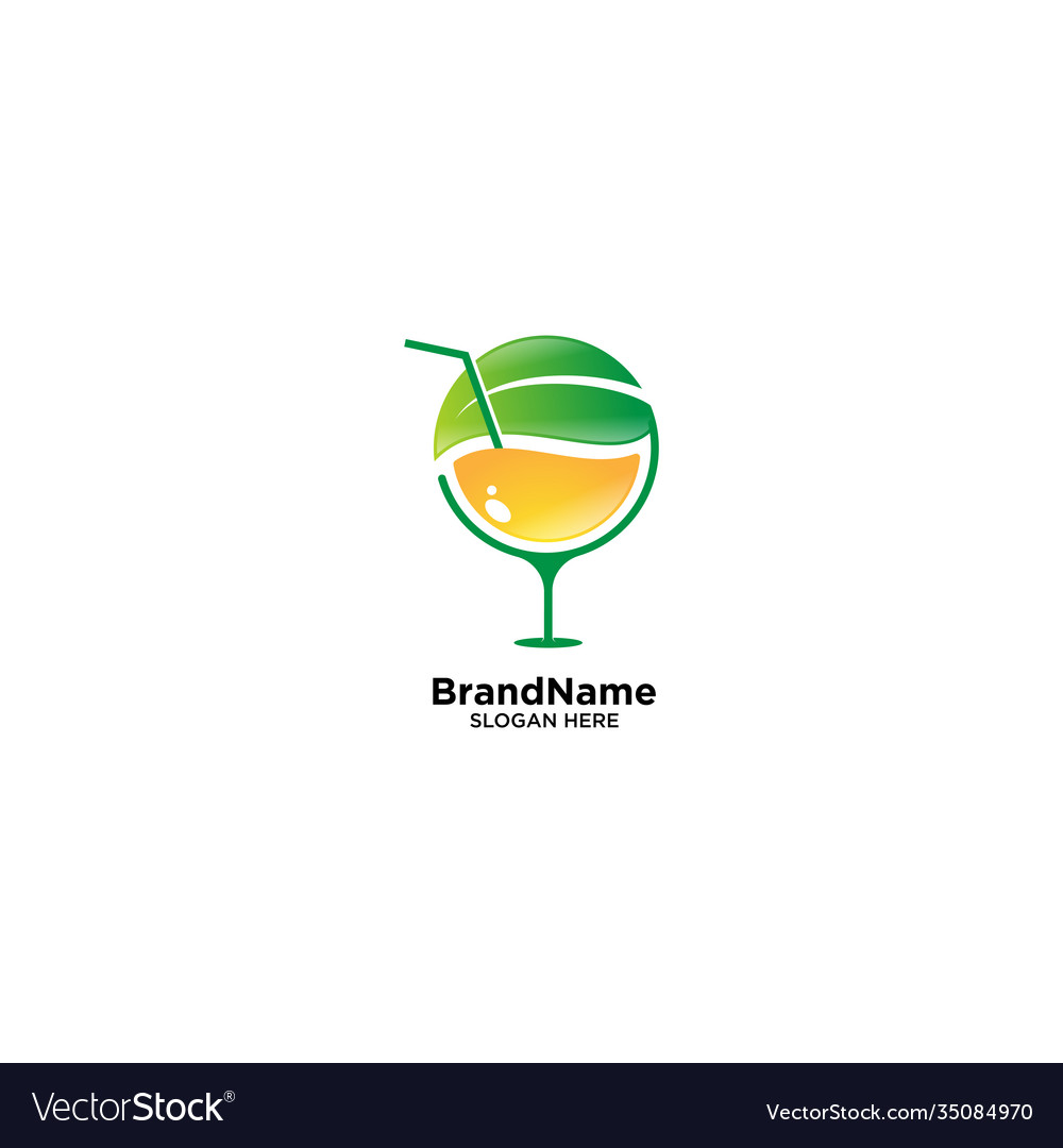 Orange juice logo design inspiration Royalty Free Vector