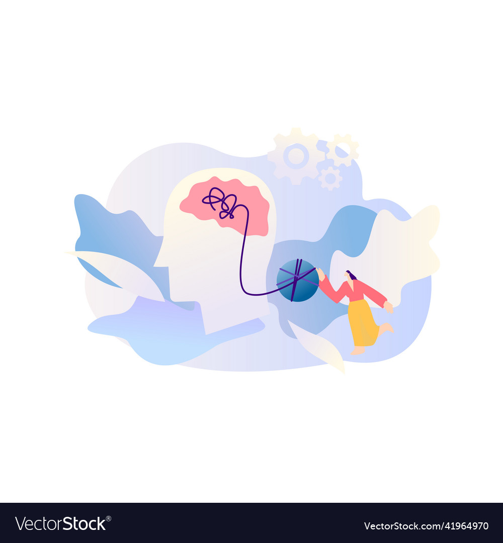 Psychology help concept Royalty Free Vector Image