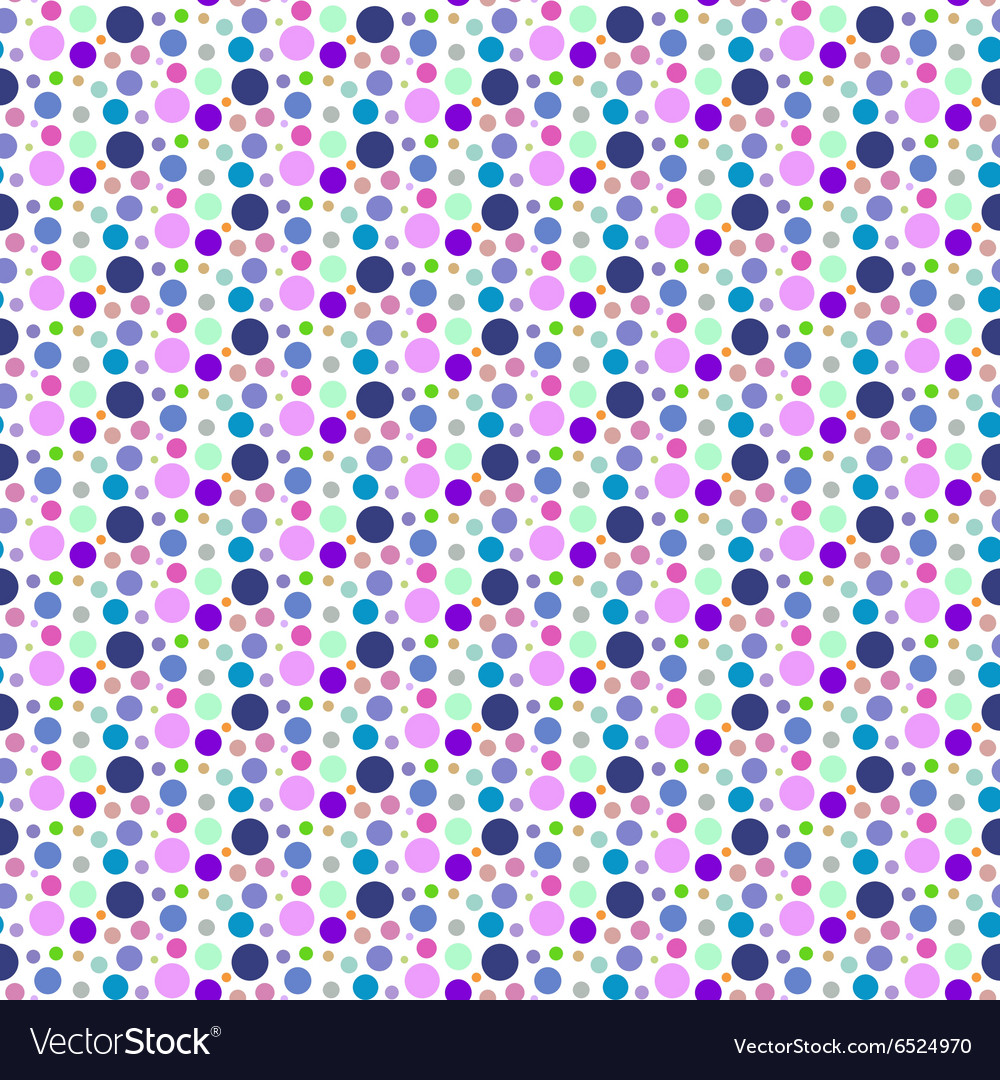 Purple dotted and circular seamless pattern