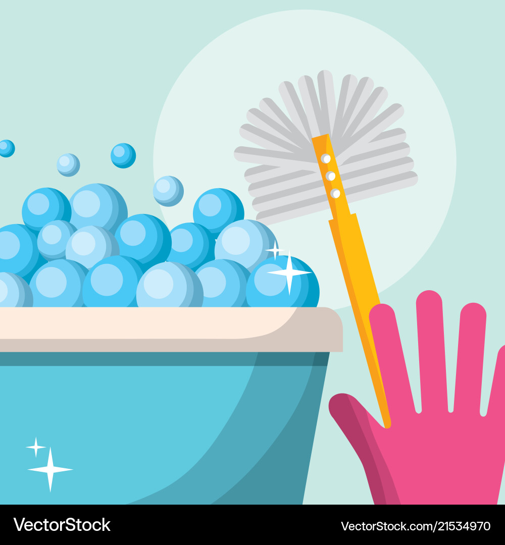 Spring cleaning concept Royalty Free Vector Image