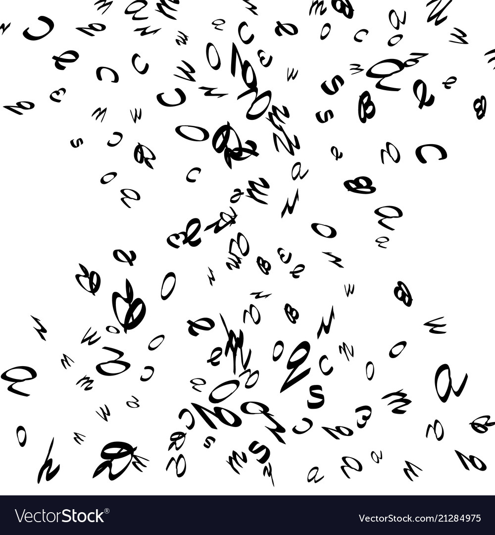 Abstract background of black handwritten letters Vector Image