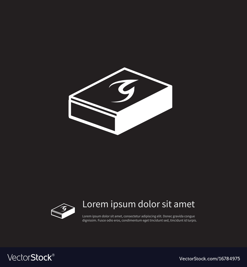 Isolated matchbox icon ignite element can