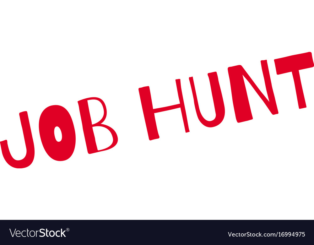 Job hunt rubber stamp Royalty Free Vector Image