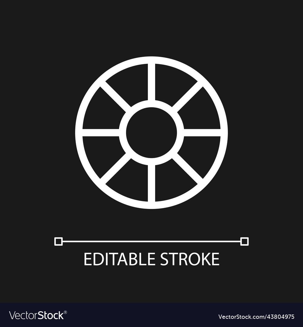 Lens filter pixel perfect white linear ui icon vector image Lens filter pixel perfect white linear ui icon