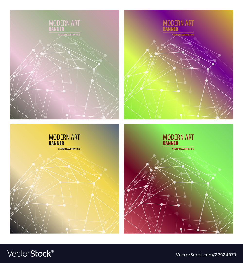 Moderne abstrakte Kunst Banner Set