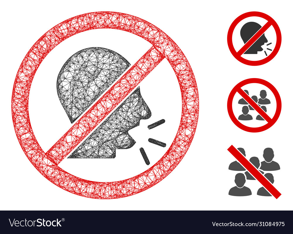 No talking polygonal web mesh vector image No talking polygonal web mesh