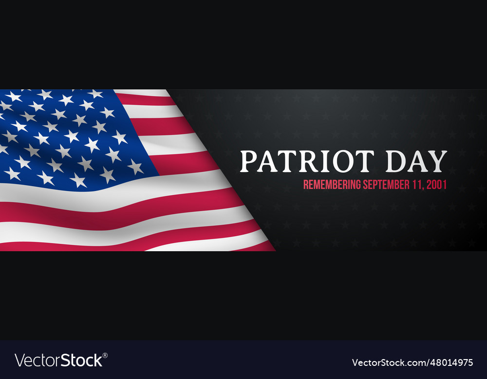 Patriot day horizontal banner 911