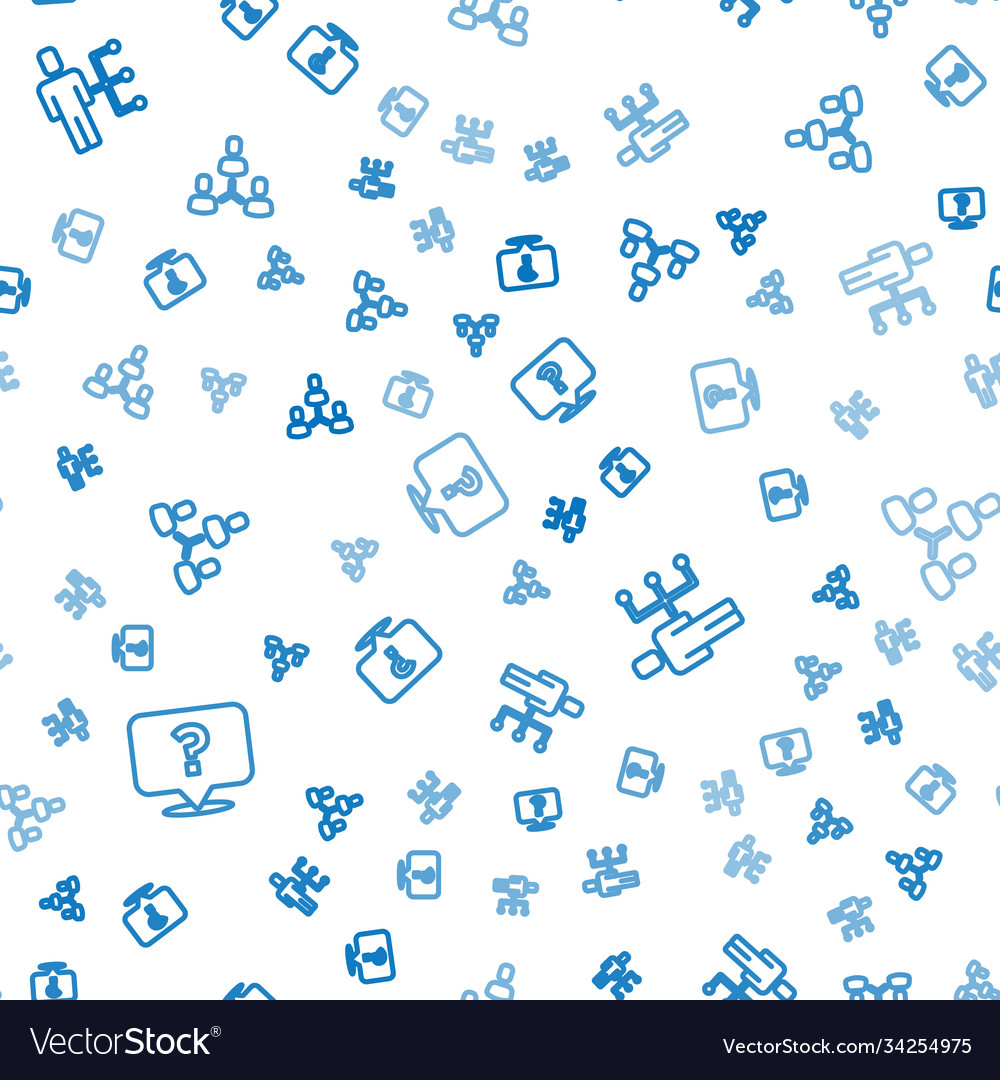 Set line question mark user man in business vector image Set line question mark user man in business