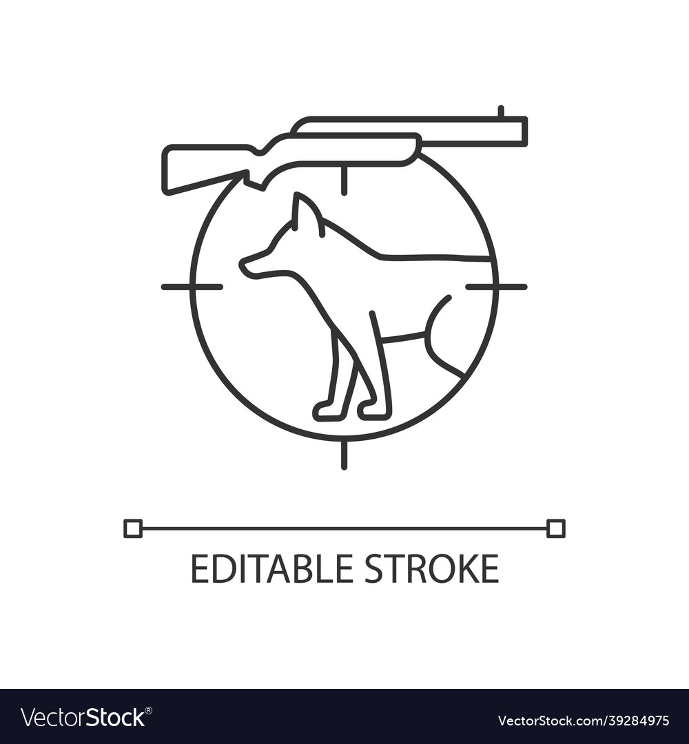 Small game hunting linear icon