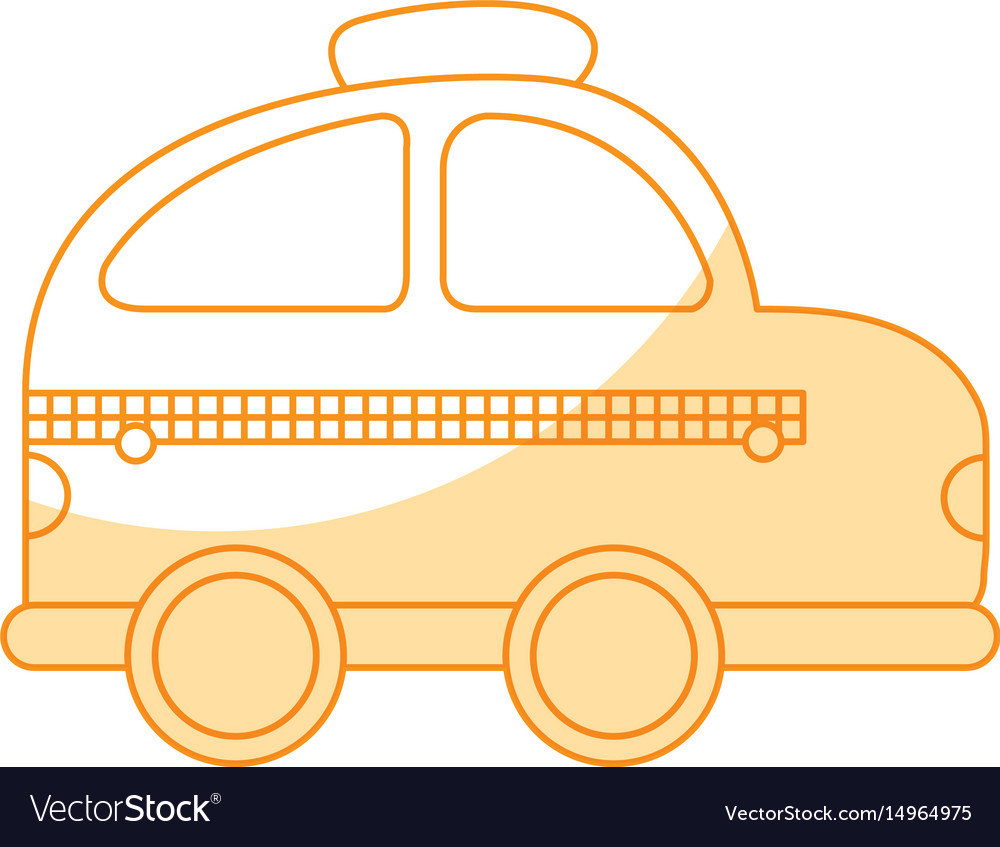 Taxi vehicle isolated icon