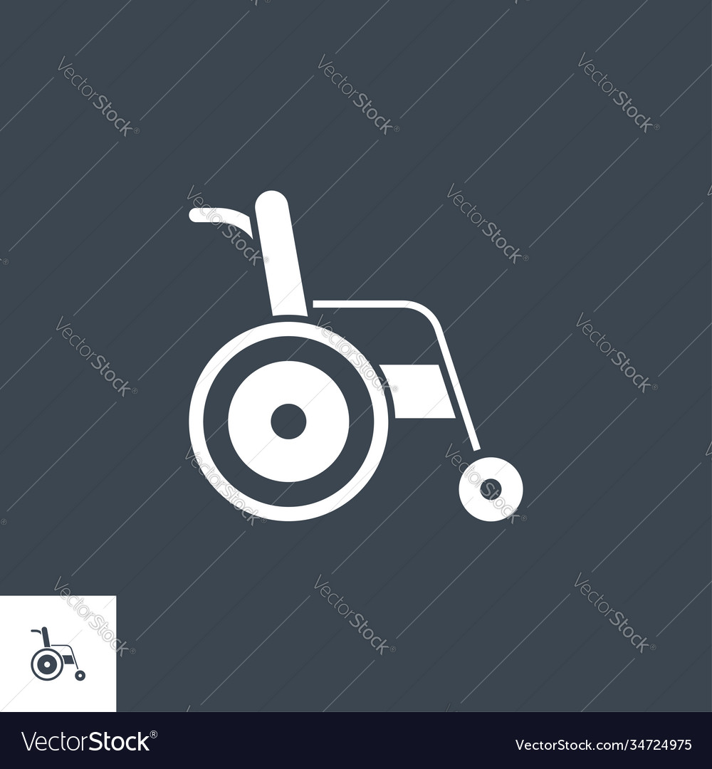 Wheelchair related glyph icon