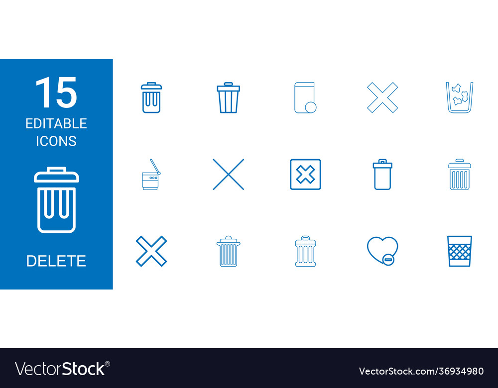 15 delete icons