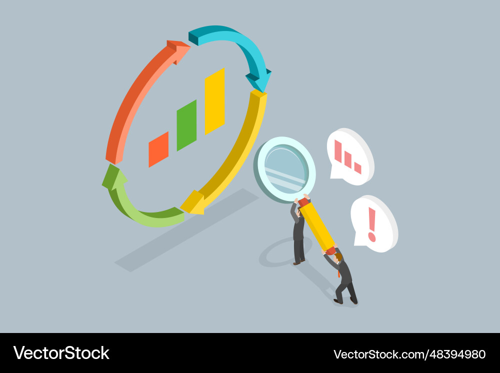 3d isometric flat conceptual Royalty Free Vector Image
