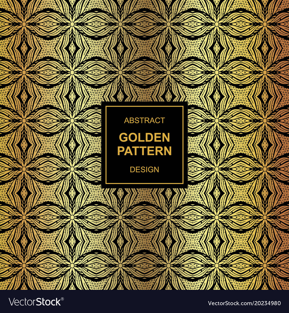 Abstract golden pattern maya design