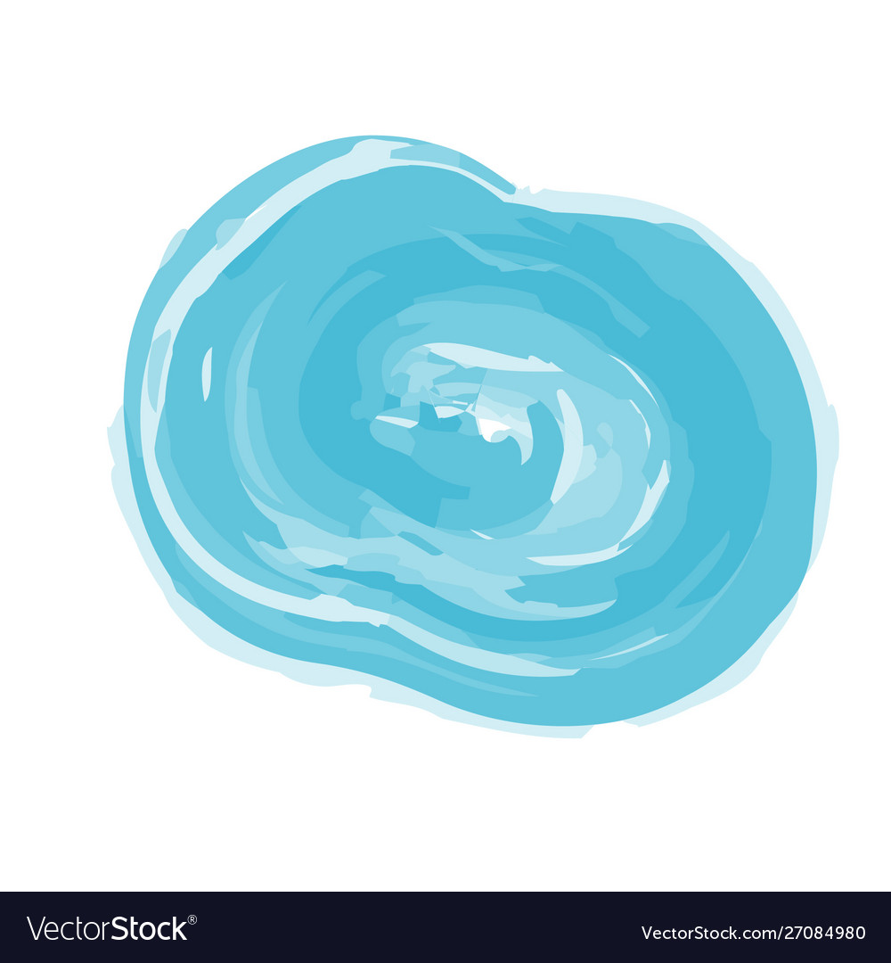 Blue watercolor circles on white background vector image Blue watercolor circles on white background