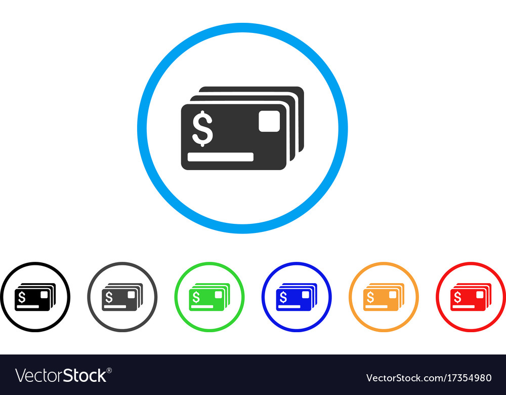 Credit cards rounded icon Royalty Free Vector Image