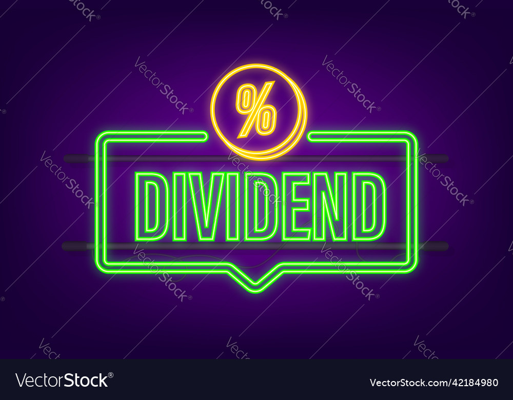 Dividendenvorräte neon icon business financial