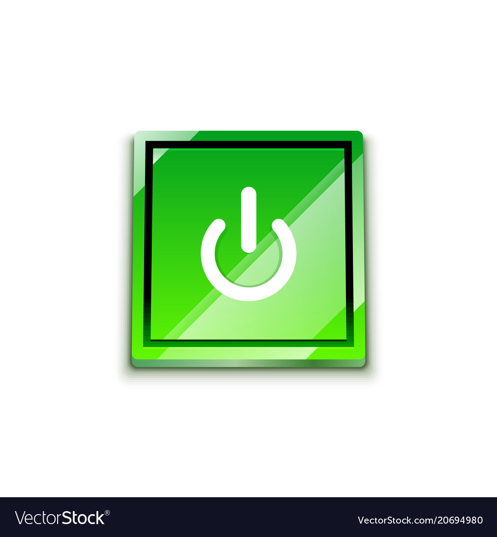 Start power button ui icon design on off symbol vector image Start power button ui icon design on off symbol