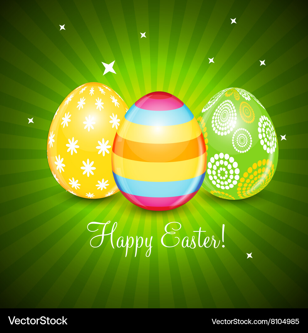 Beautiful easter egg background Royalty Free Vector Image
