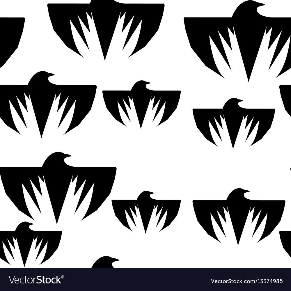Black crow seamless Royalty Free Vector Image - VectorStock