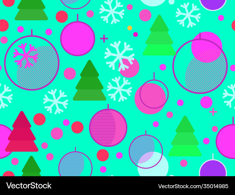 Christmas seamless pattern balls Royalty Free Vector Image