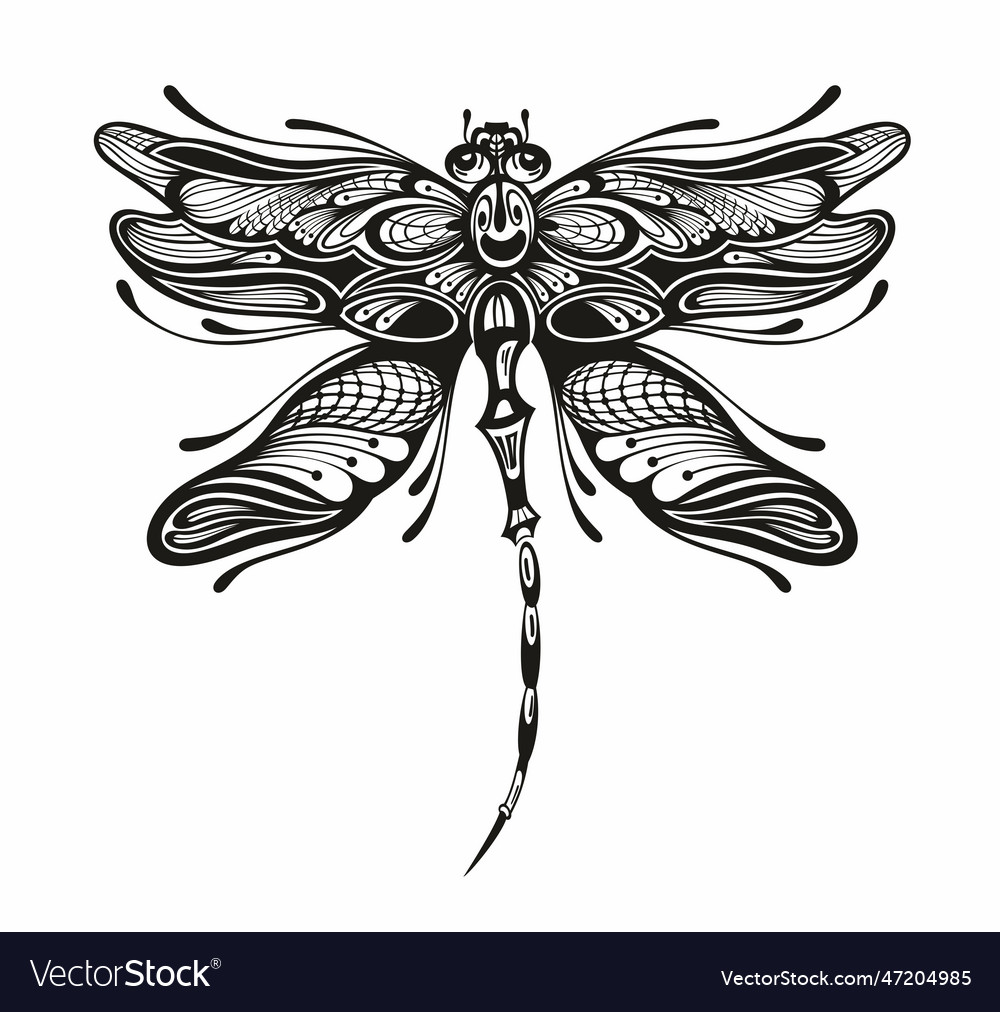 Dragonfly symbol Royalty Free Vector Image VectorStock