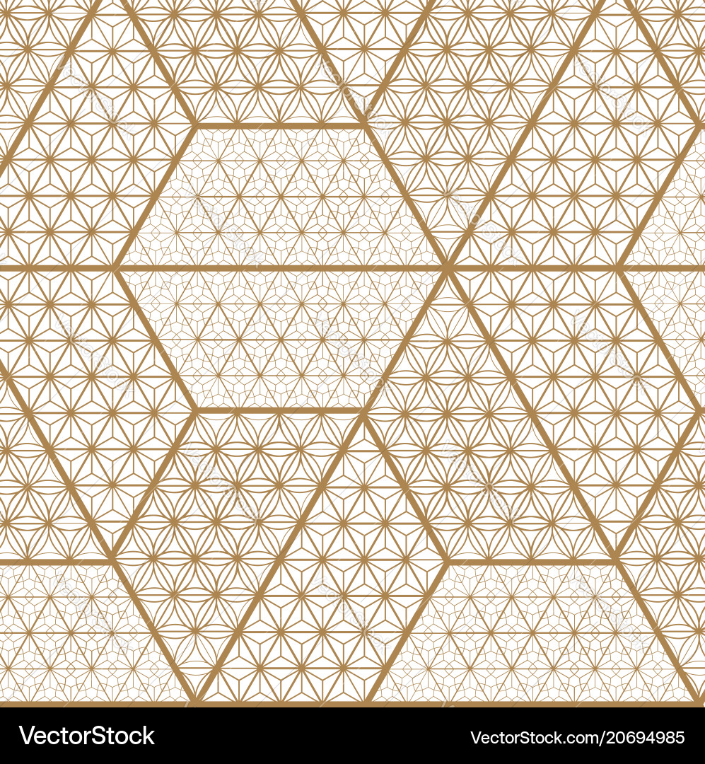 Japanese gold background and pattern geometric Vector Image