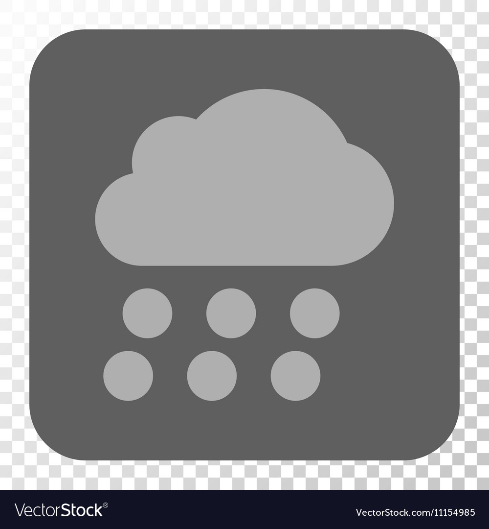 Rain cloud rounded square button
