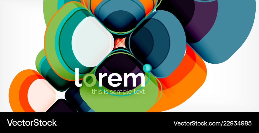 Geometric Rounded Triangle Round triangles geometric shapes composition Vector Image